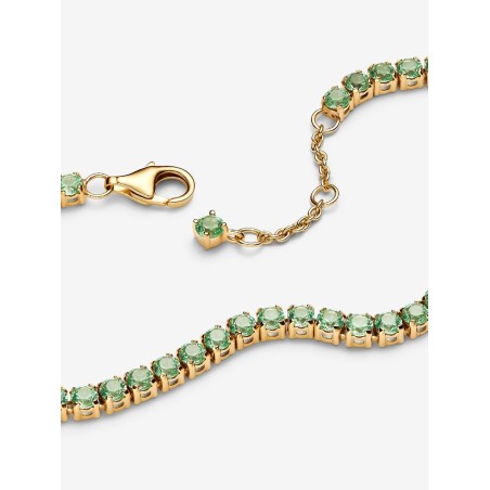 Pulseira de Ténis Verde Brilhante