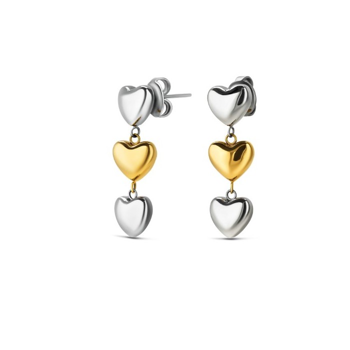 Brincos One Senhora Crazy Heart Embrace Bicolor OJCHE04T