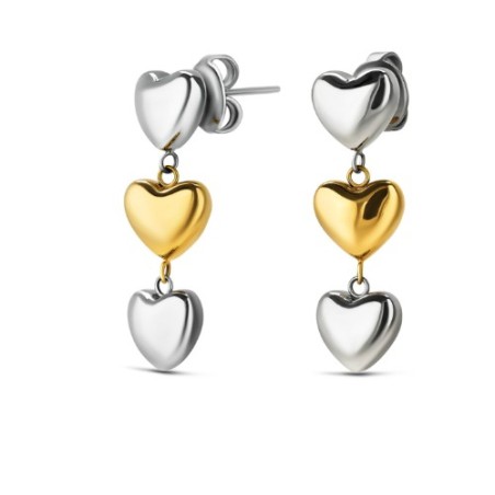 Brincos One Senhora Crazy Heart Embrace Bicolor OJCHE04T