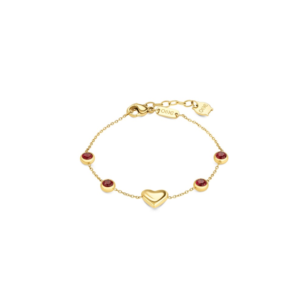 Pulseira One Senhora Red Spark Gold OJRDB01G
