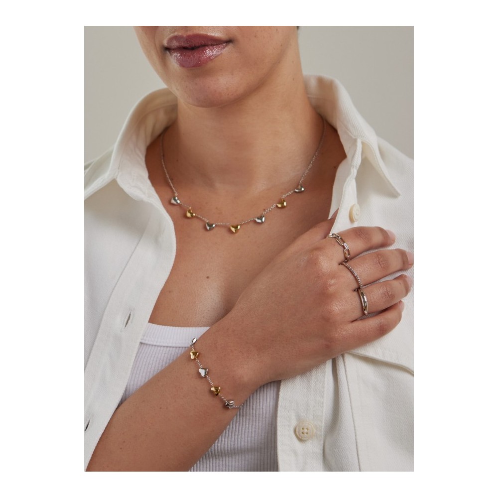 Pulseira One Senhora Crazy Heart Embrace Bicolor OJCHB03T