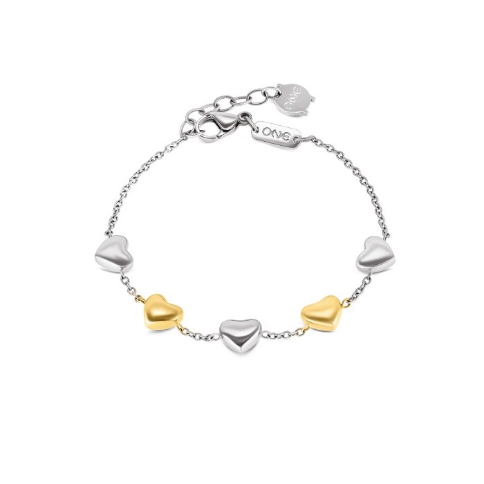 Pulseira One Senhora Crazy Heart Embrace Bicolor OJCHB03T