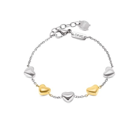 Pulseira One Senhora Crazy Heart Embrace Bicolor OJCHB03T