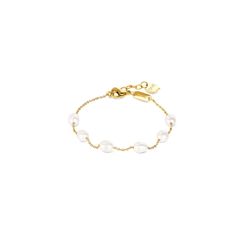 Pulseira One Senhora Rose Infinite Pearl Gold OJRB05D