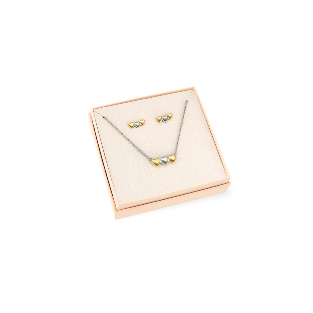 Set Colar & Brincos One Crazy Heart Bicolor OJSET10SG