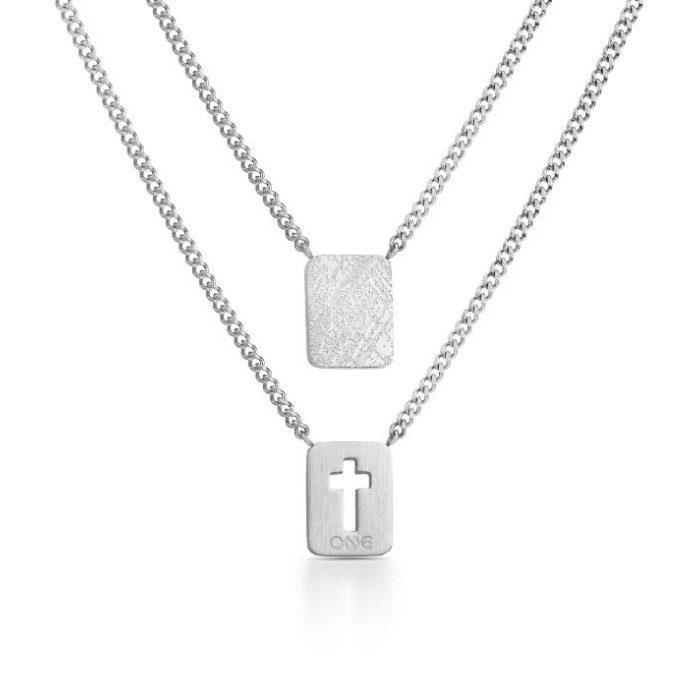Colar Escapulário One Men Faith Steel OAMN5104SS