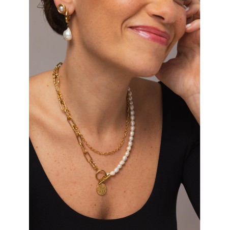 Colar One Senhora Neckmess Pearly Gold OJNN48G