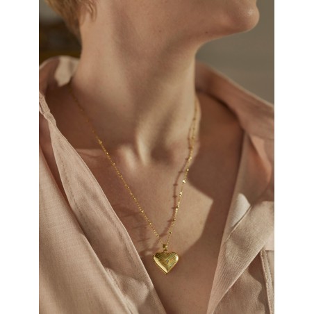 Relicário One Senhora Heart Memories Gold OJNN71G