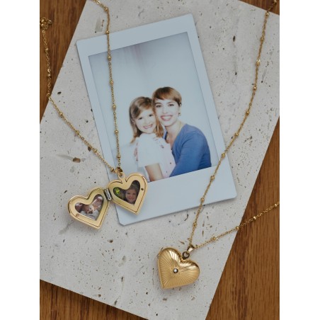 Relicário One Senhora Heart Memories Gold OJNN71G