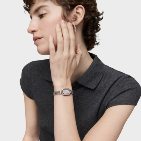 Relógio Oval Jóia com bracelete corrente 3000140300