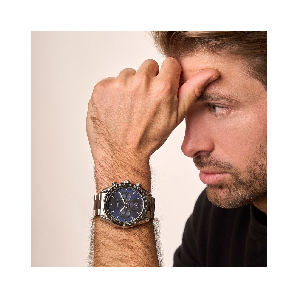 Relógio Homem Marlon Azul Prateado RA668702