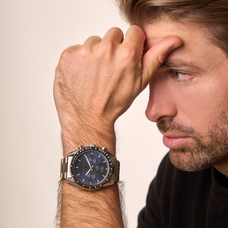 Relógio Homem Marlon Azul Prateado RA668702
