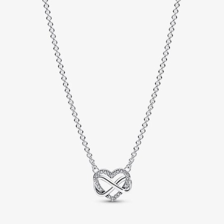 Colar Pandora Sparkling Infinity Heart 392666C01-50