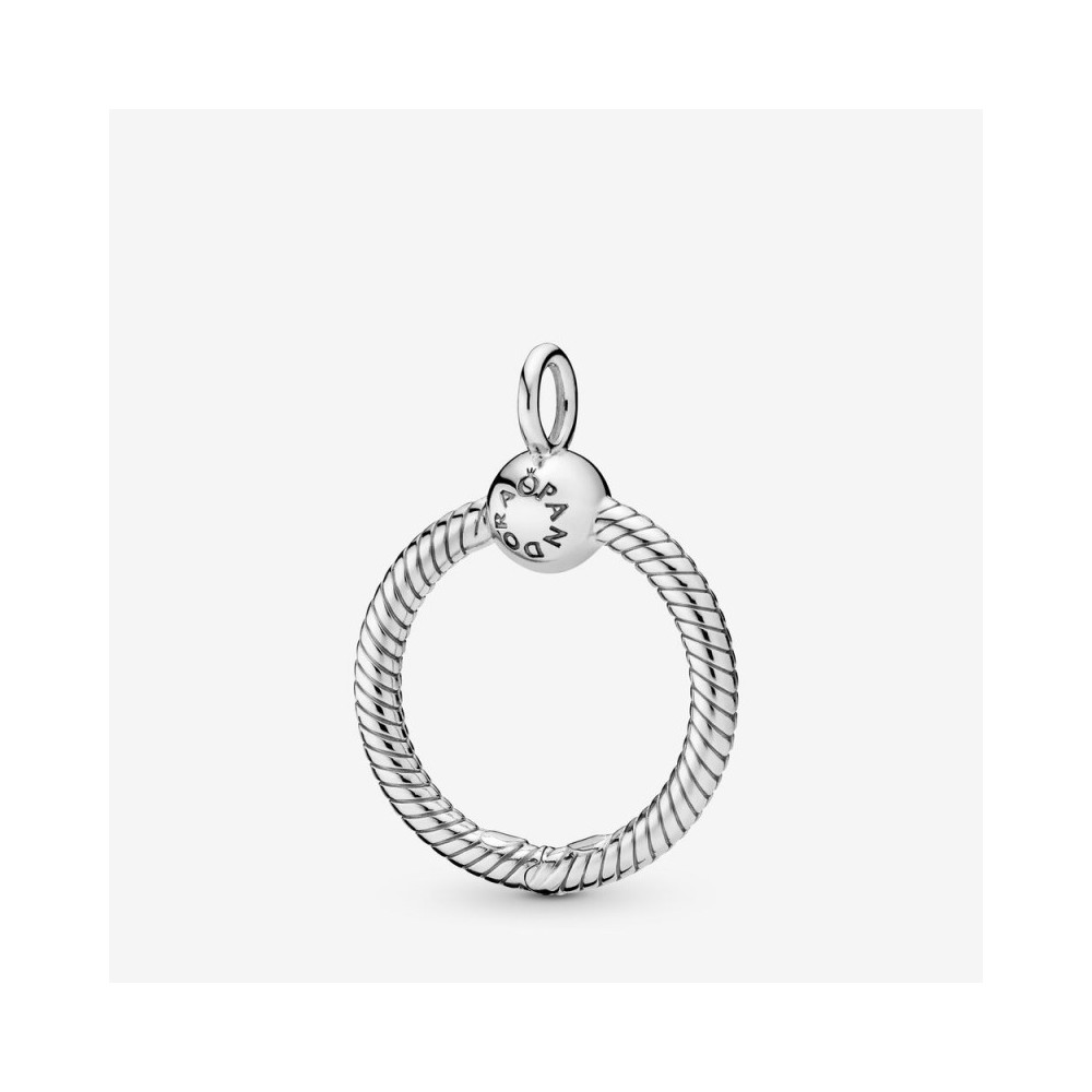 Pendente Pandora prata em forma de O pequeno 398296