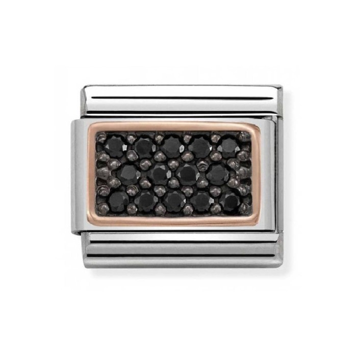 NOMINATION CHARM LINK CLASSIC BLACK PAVÉ
