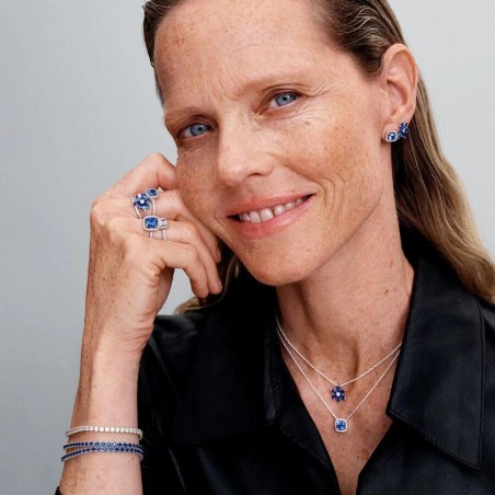 Pulseira Pandora de Ténis Azul Cintilante 591469C02-18