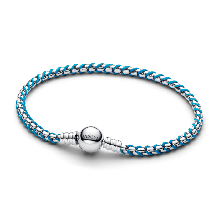 Pulseira Malha Snake Cordão Azul 593816C01