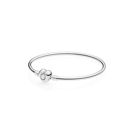 Pulseira Bangle com Fecho Coração