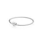 Pulseira Bangle com Fecho Coração