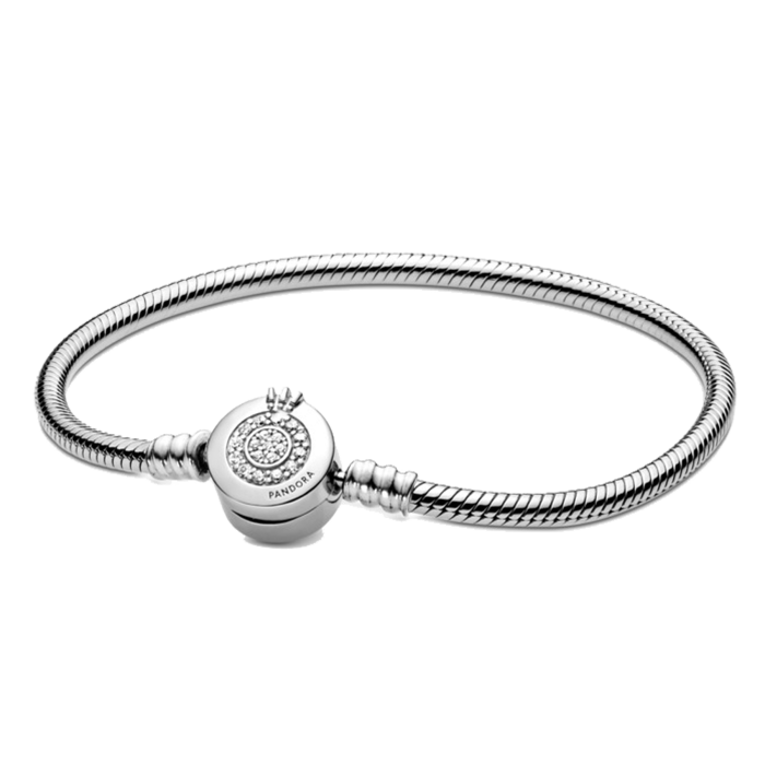 Pulseira Pandora Moments Snake com Fecho Coroa