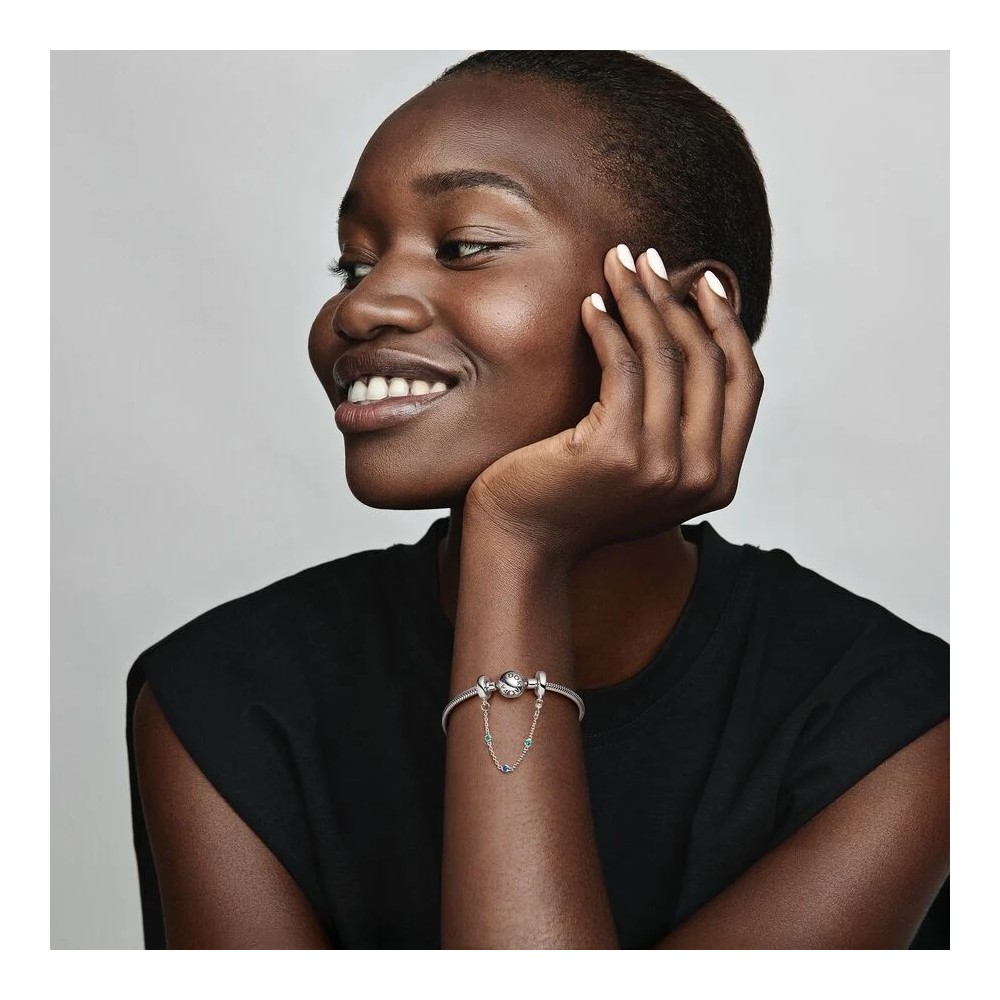 Pandora Corrente de Segurança Triplo Azul 791688C01-05