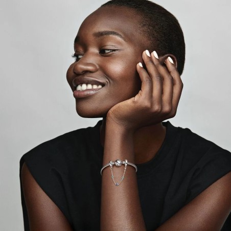 Pandora Corrente de Segurança Triplo Azul 791688C01-05