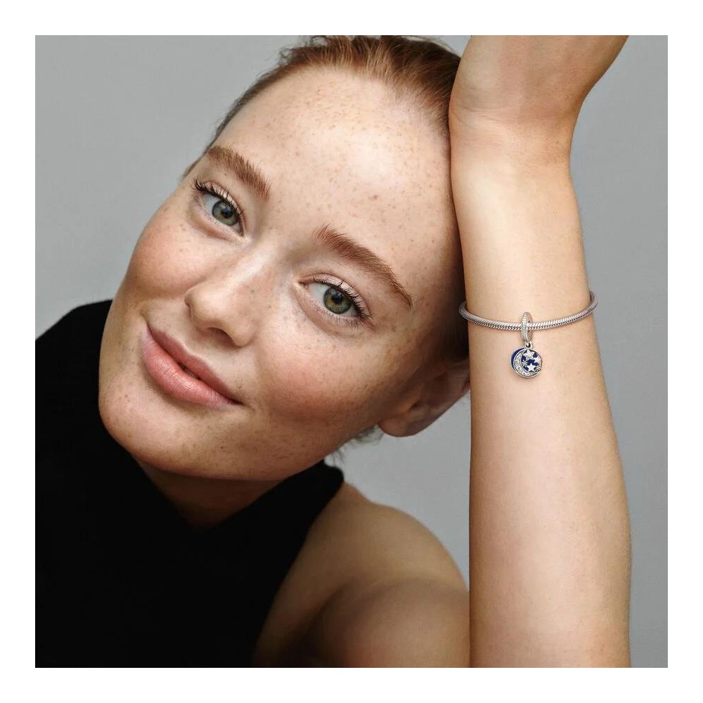 Conta Pendente Pandora Lua e Céu Azul 791993CZ