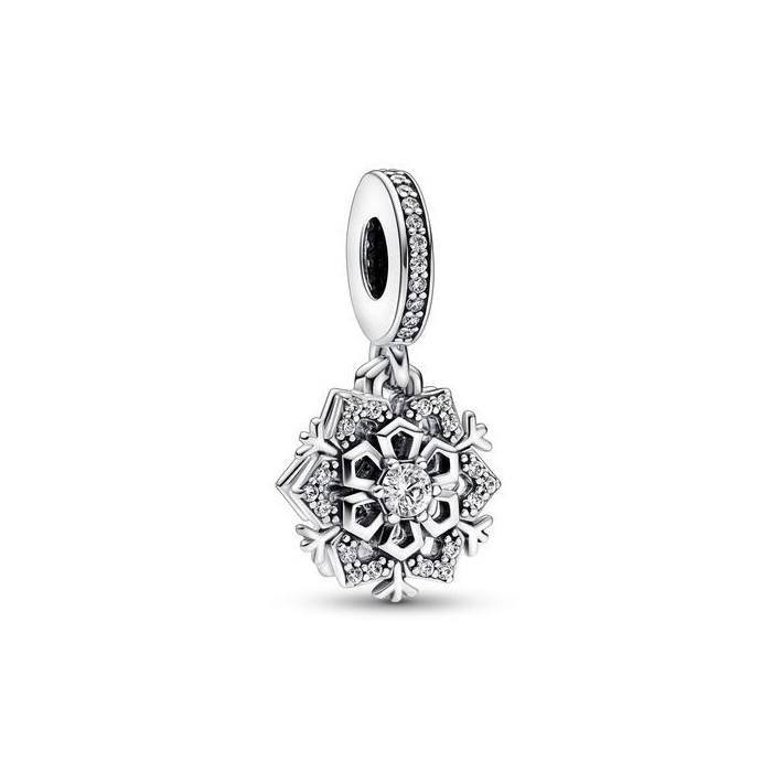 Conta Pandora Sparkling Snowflake Double Dangle Charm 792355C01