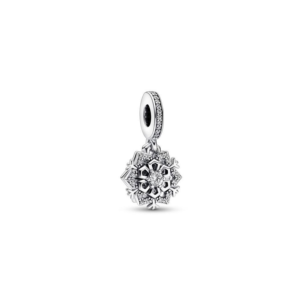 Conta Pandora Sparkling Snowflake Double Dangle Charm 792355C01