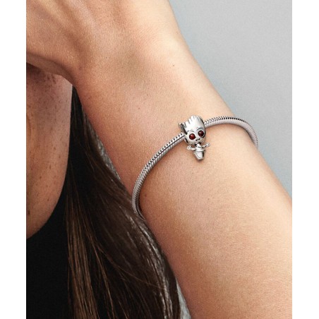 Marvel Groot sterling silver charm with brown crystal