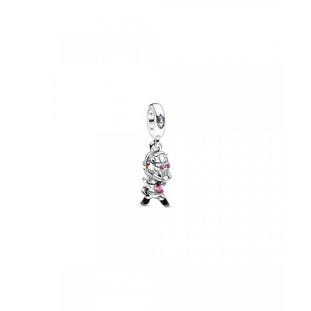 Marvel Star Lord sterling silver dangle with red cubic zirconia, transparent red