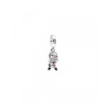 Marvel Star Lord sterling silver dangle with red cubic zirconia, transparent red