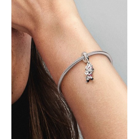 Marvel Star Lord sterling silver dangle with red cubic zirconia, transparent red