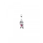 Marvel Star Lord sterling silver dangle with red cubic zirconia, transparent red