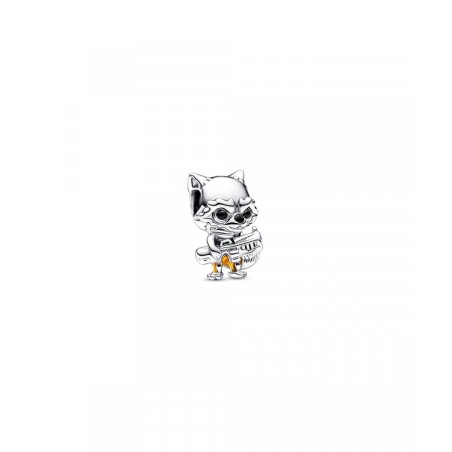 Marvel Rocket sterling silver charm with black and transparent orange enamel