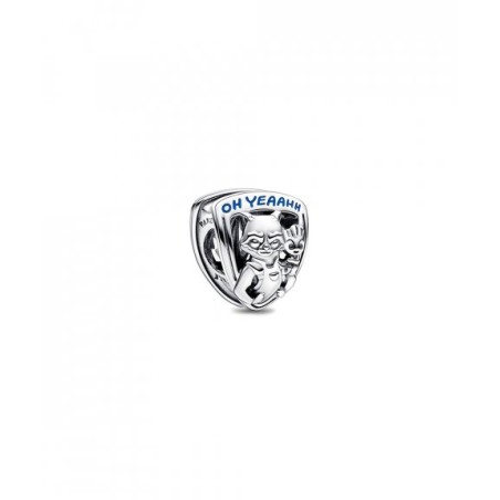 Marvel Rocket and Groot sterling silver charm with dark blue and shimmering blue