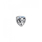 Marvel Rocket and Groot sterling silver charm with dark blue and shimmering blue