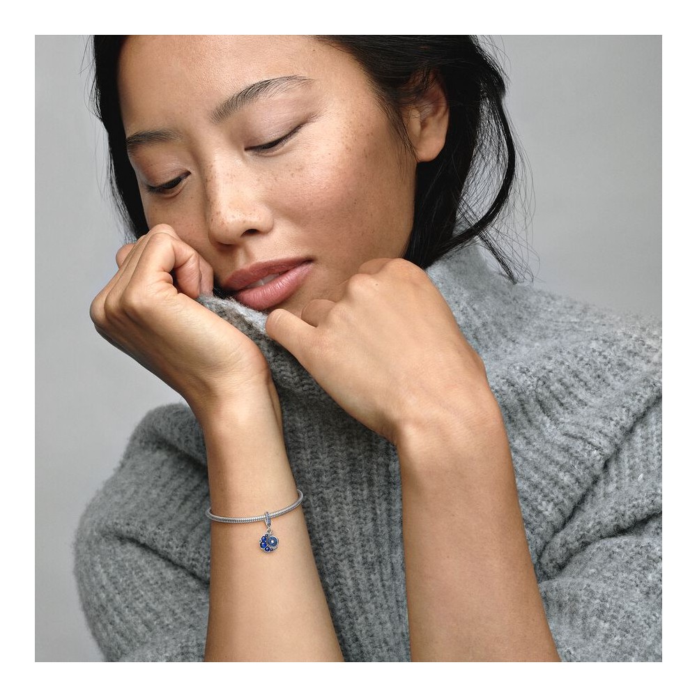 Pndora Conta Pendente Rotativa Lua Brilhante 792979C01