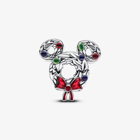 Conta Pandora Coroa de Natal Mickey Disney 793531C01