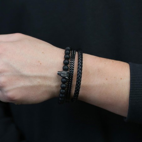 Pulseira Frank 1967 de Couro Trançado 7FB-0621