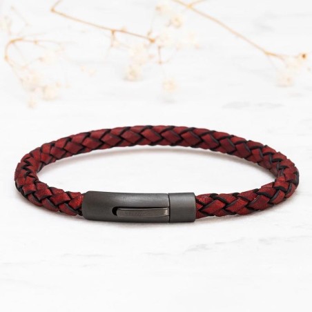 Pulseira Frank Couro Vermelho 7FB-0663