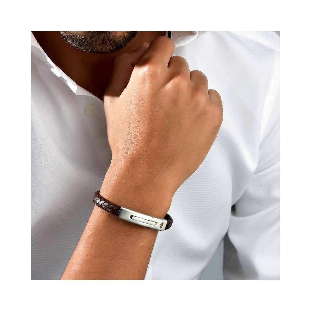 Pulseira Anjewels Race Road de Couro AA.P197BR.M