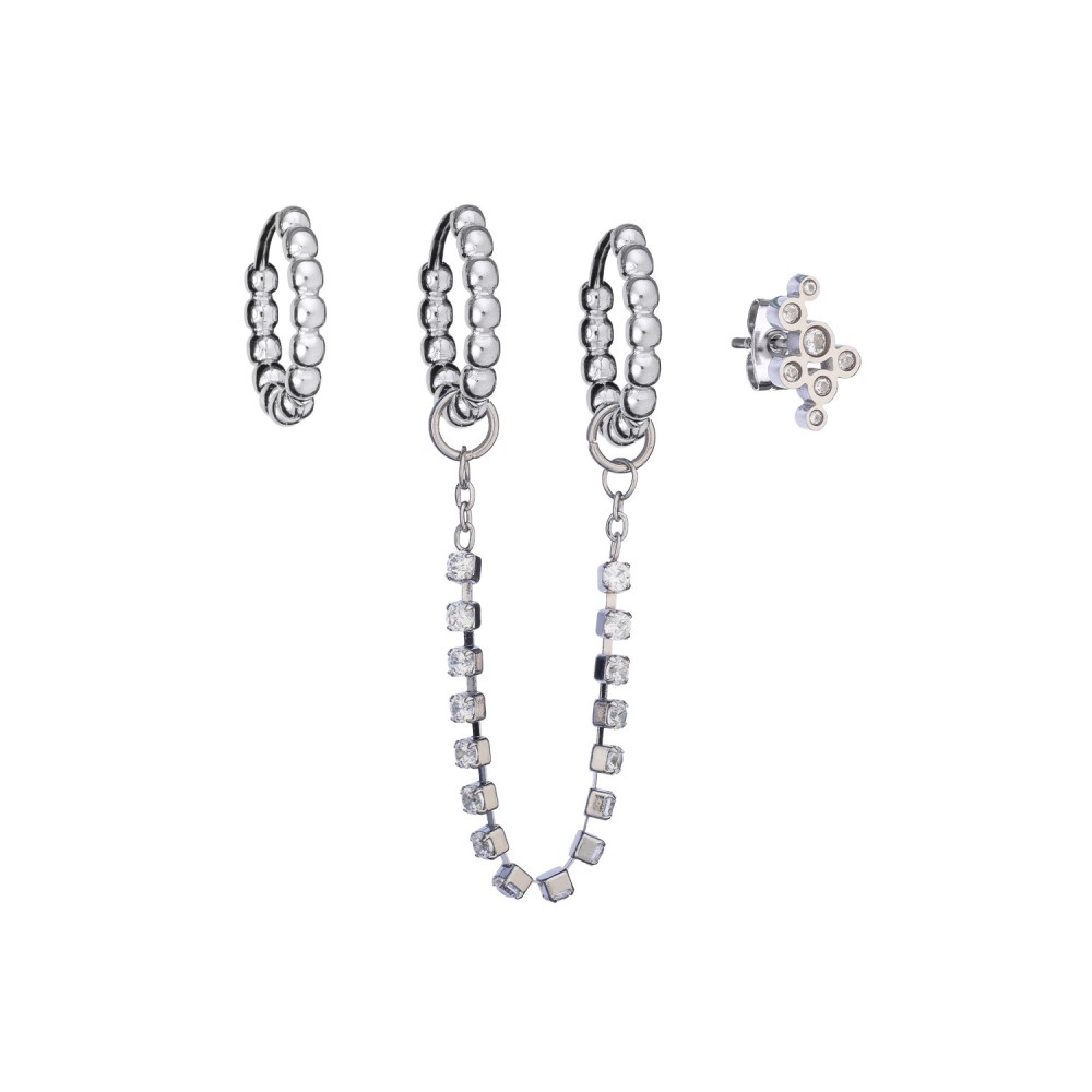 Brincos Anjewels Beautiful com Cristais AB.EP028