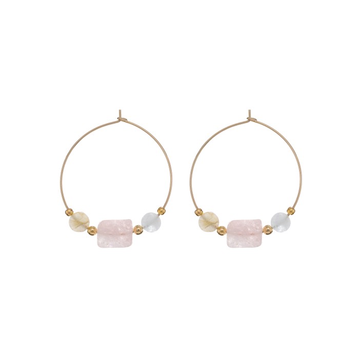 Brincos Alisia Argolas C/Pedras AL2547-ORO