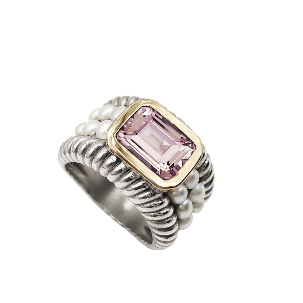 ANEL PRATA 925 E OURO 9K AP156PE-TOR