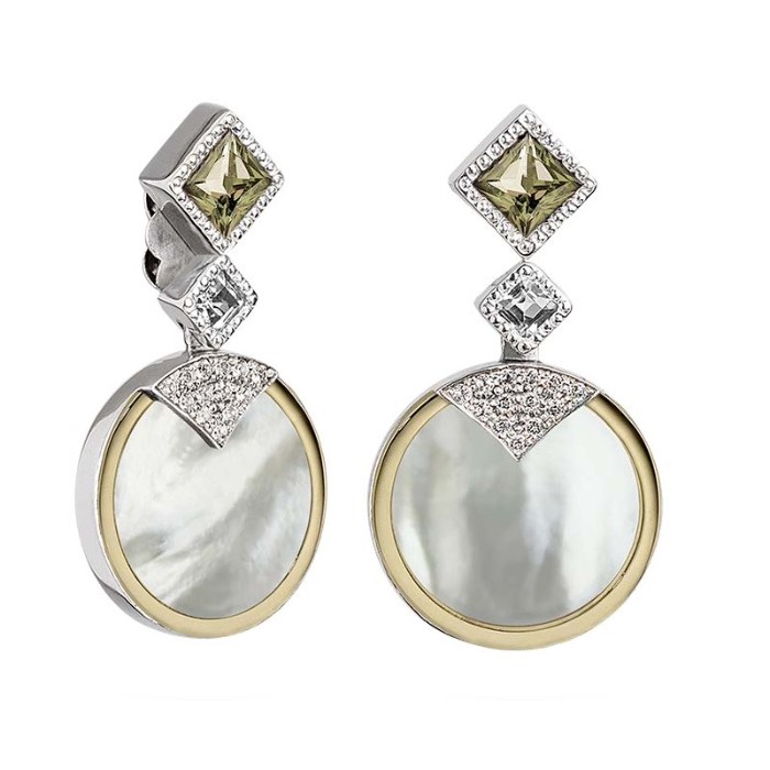 Par Brincos Prata 925 Ouro 9k BRP21MP-QCH-TOB