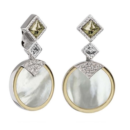 Par Brincos Prata 925 Ouro 9k BRP21MP-QCH-TOB