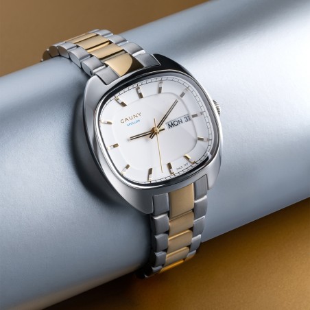 REL. CAUNY, APOLLON, 36, 3H, MST BR&DOU, CX PRTE, BR AÇO BICOLOR