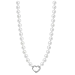 Colar Lotus Pérolas com coração