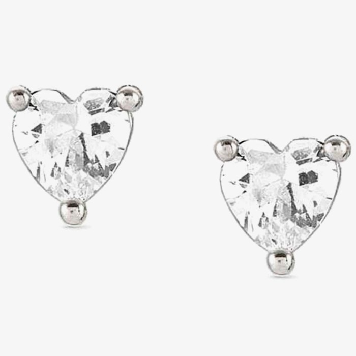 NN F, SENTIMENTAL BRINCOS, PRATA 925, CORAÇÃO (PRATEADO) (0,8gr)